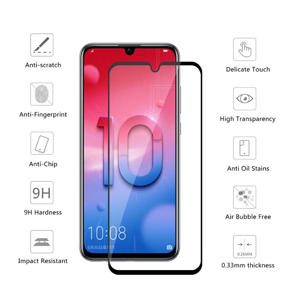 200d volledig gehard glas op de voor huawei honor 9 10 20 lite schermbeschermer voor honor 8c 8x 8a 9i 10i 20i glasflim