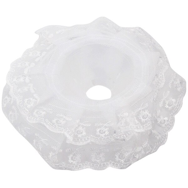 Beau Bouquet de fleurs en dentelle, garniture de collier sans support de Bouquet pour mariage, porte-Bouquet de mariée, accessoires de décoration: White
