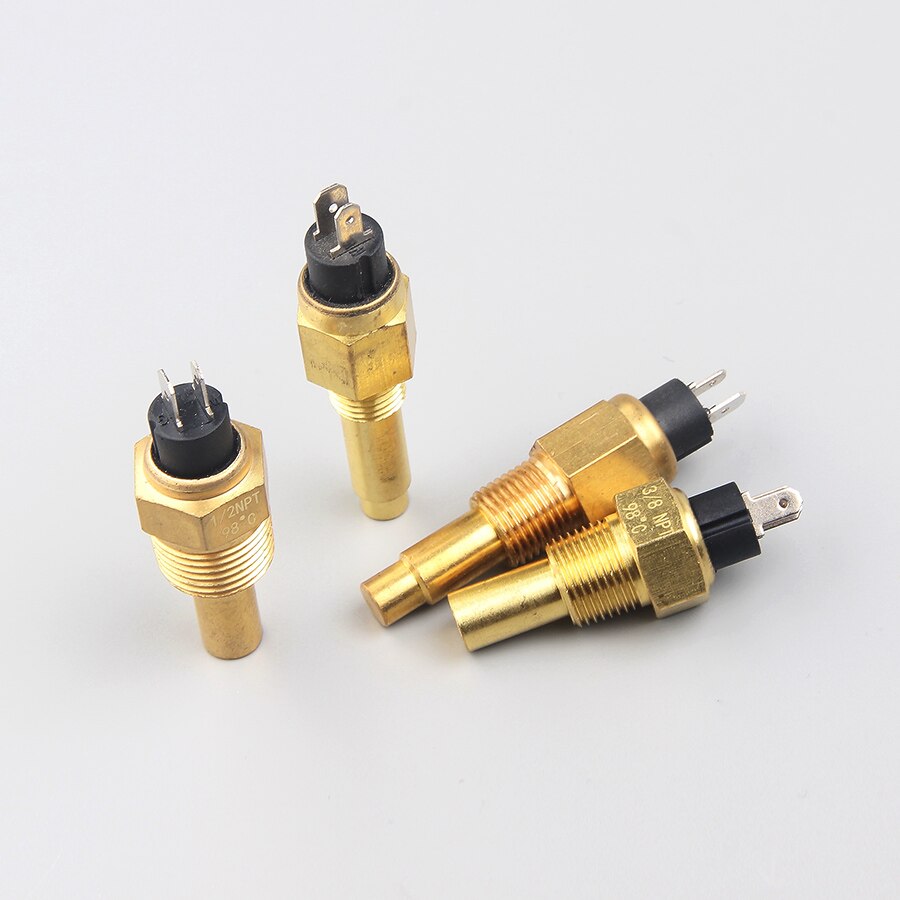 Engine Water Temperature Sensor 3/8NPT 1/2NPT M16 X1.5 M14 X1.5 120C Car Alarm Brass Automotive Electric Diesel Generator Sensor