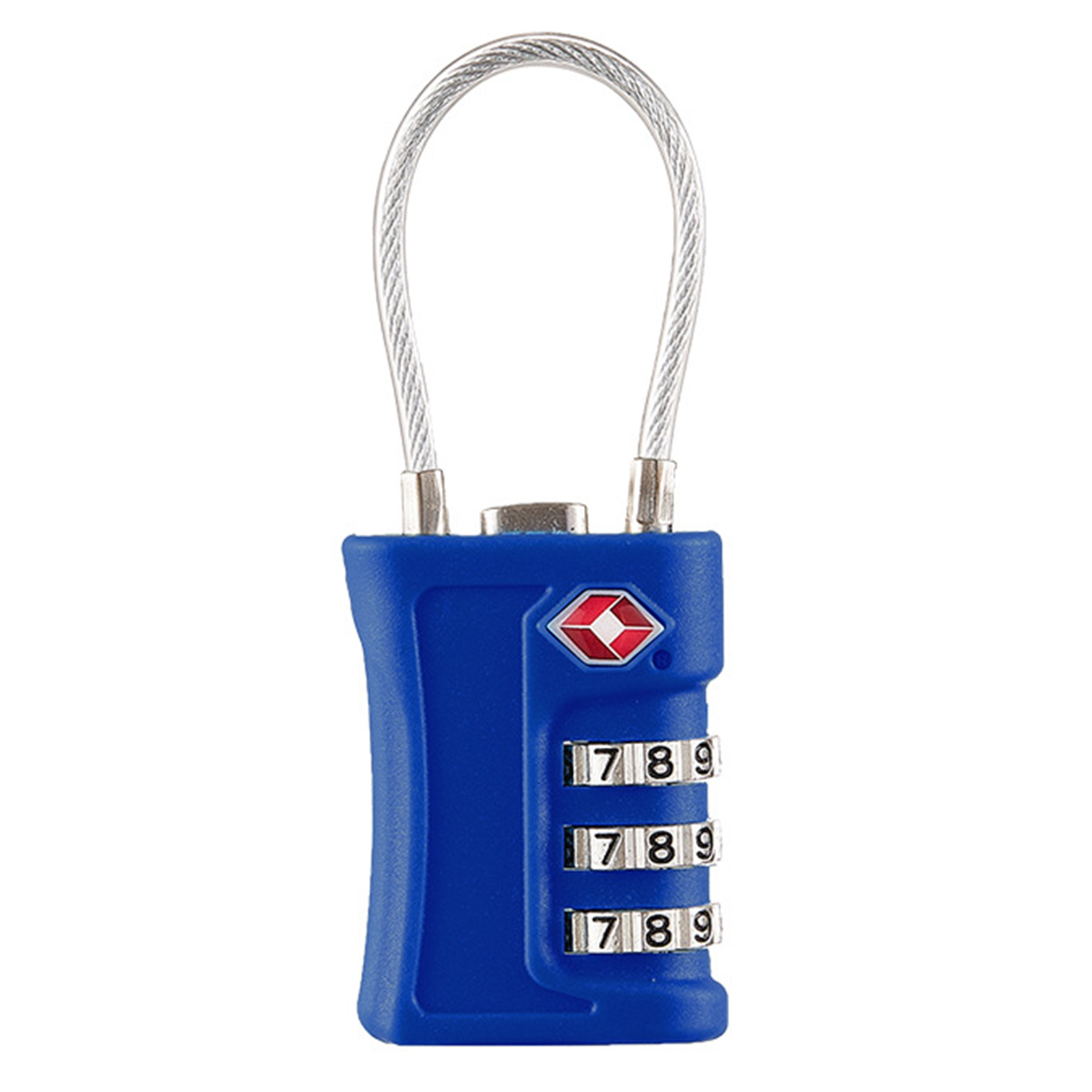 Anti-Theft Luggage Locks Lightweight 3 Dial Combination Steel Wire Lock Tsa-Compatible Travel Luggage Locks: Dark Grey