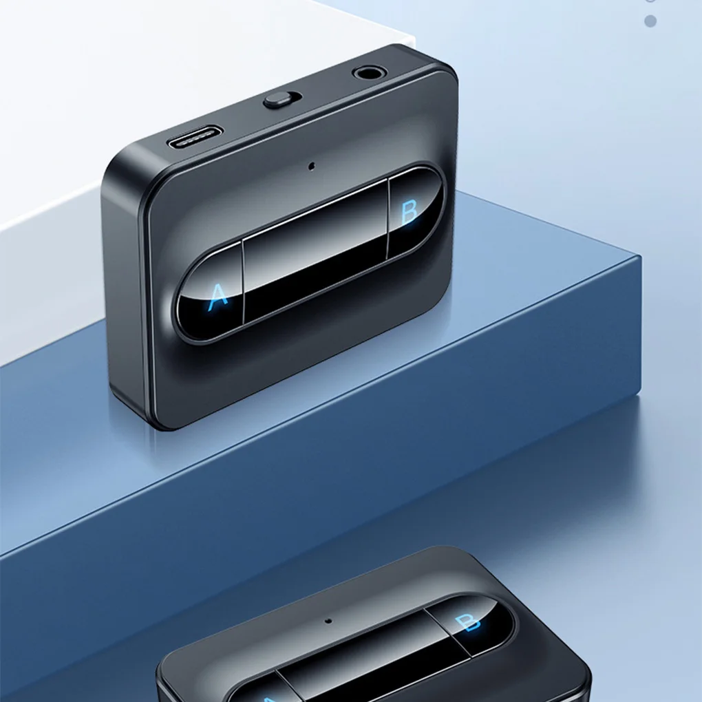 Multipoint Bluetooth 5.0 Audio- Absender 3,5 mm AUX RCA niedrig Latenz Stereo kabellos Adapter anschließen 2 Kopfhörer für TV PC Kasten