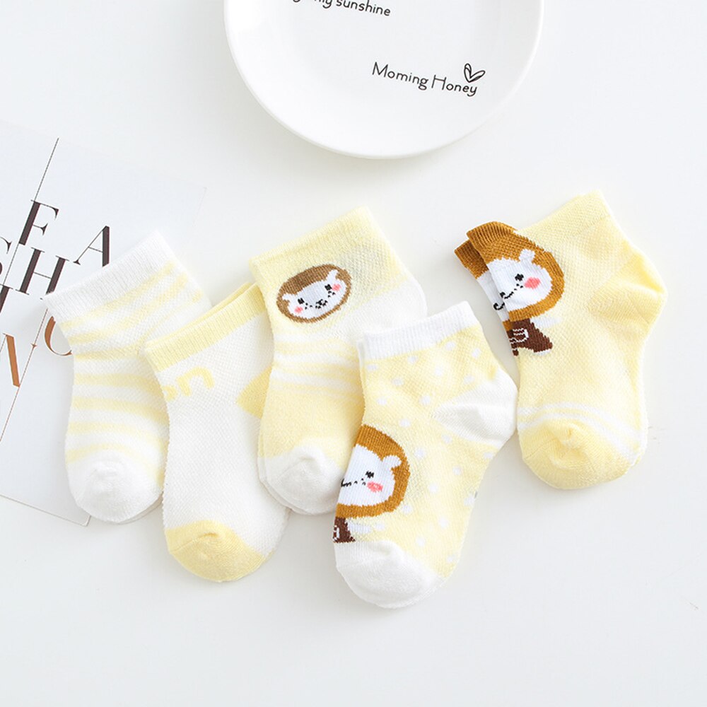 5 Paare 1-3Jahre Baumwolle Baby freundlicher Socken Herbst Niedlichen Karikatur Jungen Sport Socken Komfortable Druck Winter freundlicher Socken Mädchen Socken: C
