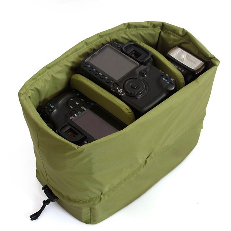 Vanntett innsats polstret partisjonskameraveske linsetui til dslr slr-kamera: misligholde tittel