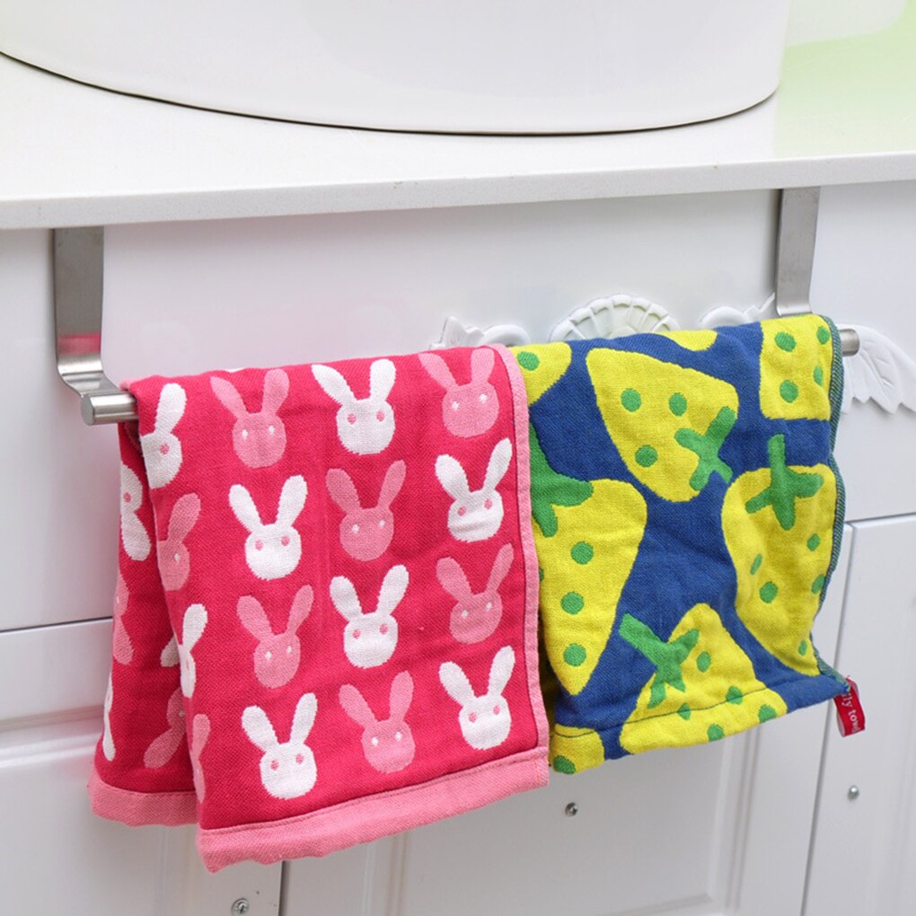 Stainless Steel Towel Racks Over-the-Cabinet Rack Kitchen Dish Towel Drawer Bar Hanging Holder Bath Kitchen Cabinet Shelf Rack