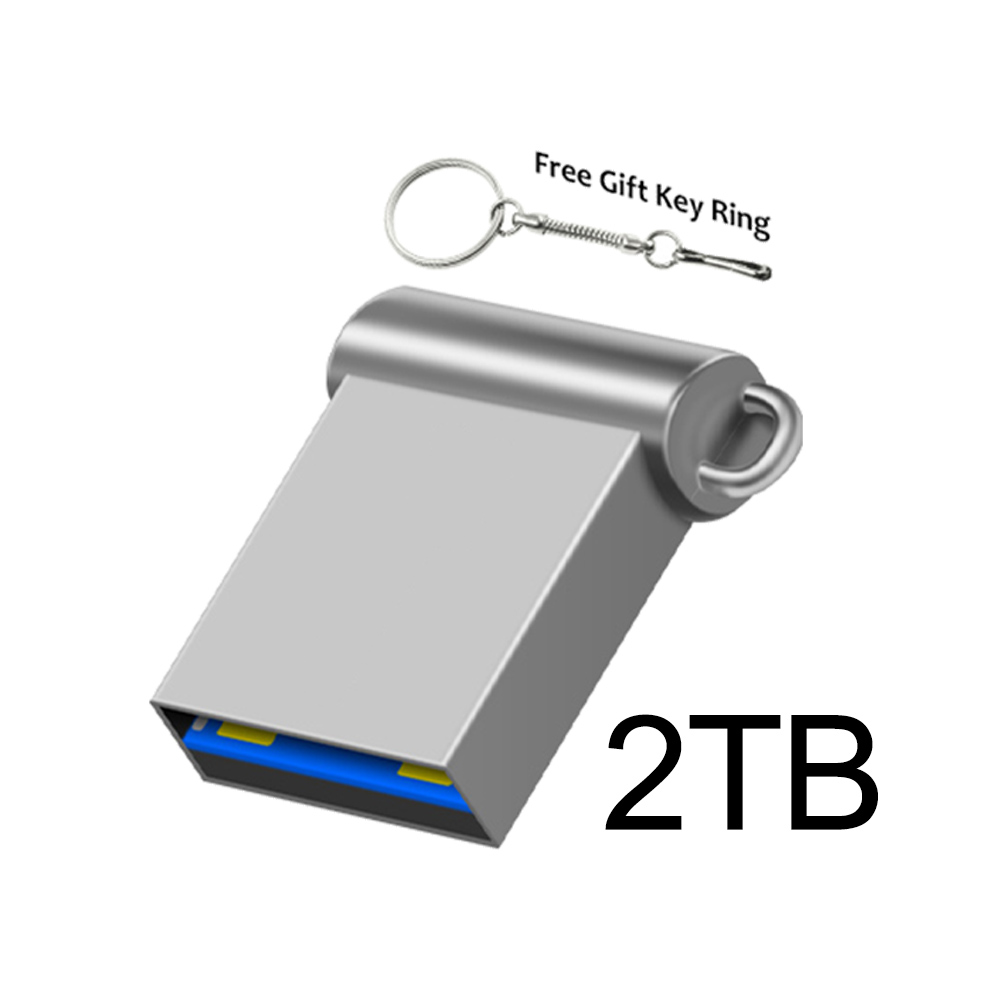Mini USB 3.0 Flash Drive 2TB USB Flash Pendrive 1TB 512GB 128GB Metal USB Opslagstick USB Pen Drive voor Computer Opslagapparaten: MIDDENNACHTBLAUW
