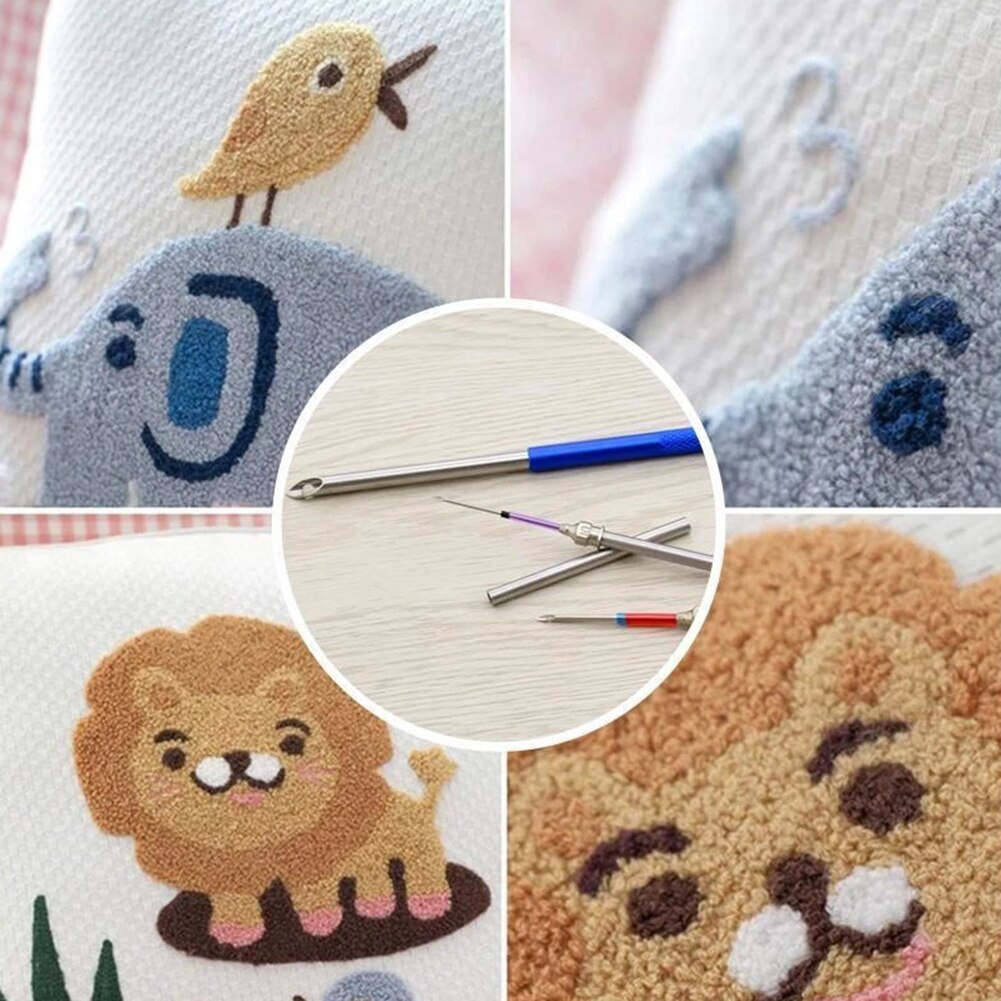 Punch Needle Set Punching Needles for Simple Embroidery DIY Sewing Craft Tool GHS99