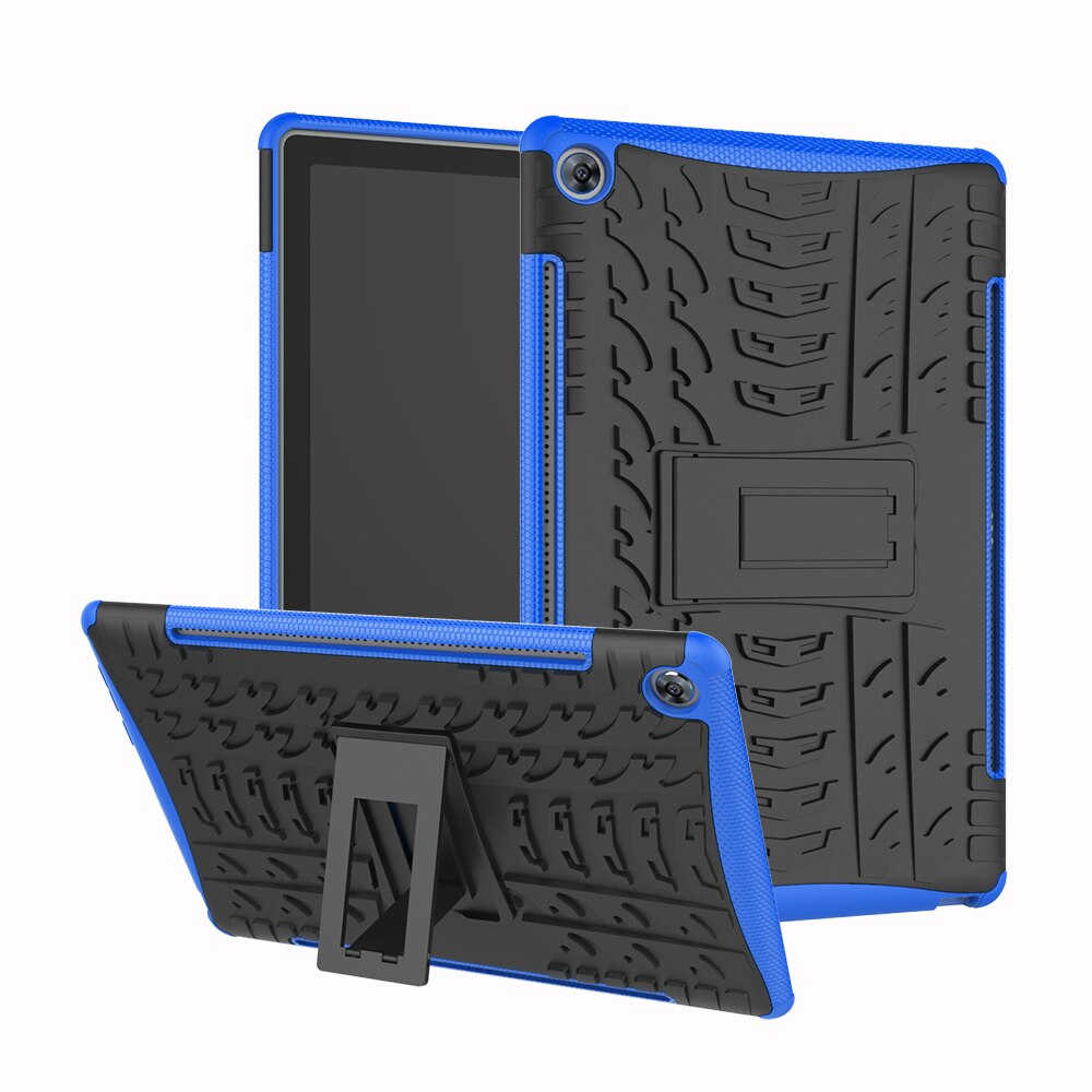 Silicon Stand Holder Hybrid Armor Case for Huawei MediaPad M5 10 10.8 inch CMR-AL09 CMR-W09 M5 10 Pro Cover Coque Capa Funda #S: blue