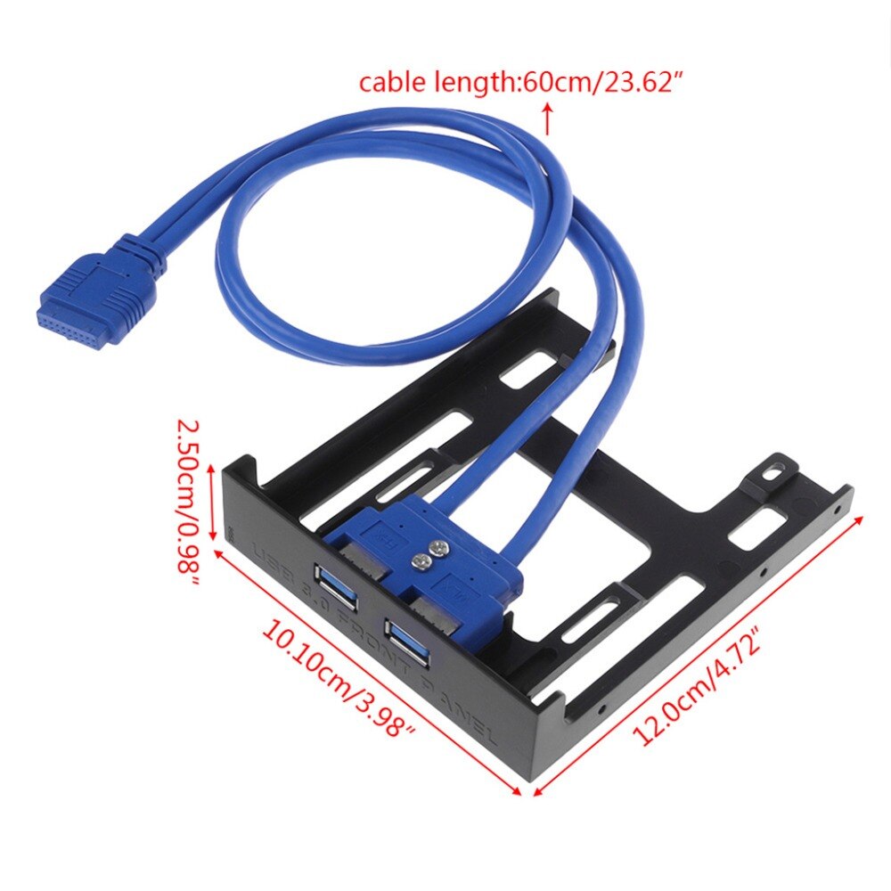 Panel Frontal flexible de 20 pines, 3,5 ", 2 puertos, conector adaptador de expansión USB 3,0, novedad