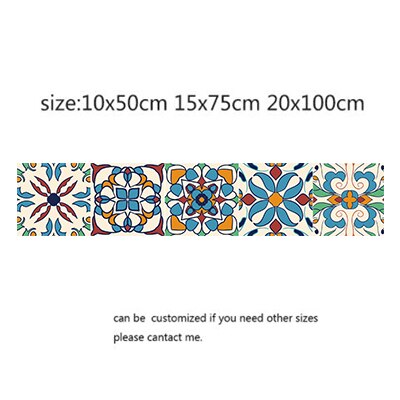 Marokko vægfliser klistermærker talje linje vægklistermærke køkken klæbende badeværelse toilet pvc tapet 10cm/15cm/20cm: 5 / 15 x 75cm