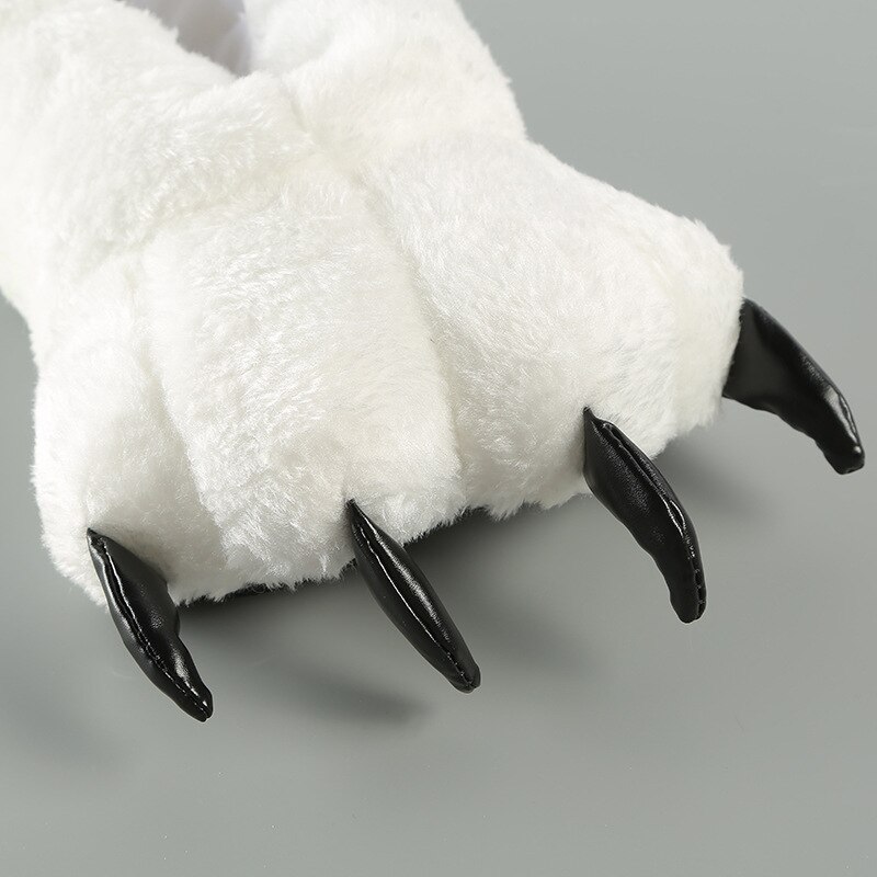 Cotton Slippers Black and White Claw Shoes Winter Indoor Cotton-Padded Shoes Cotton-Padded Shoes Indoor Shoes Direct Claw