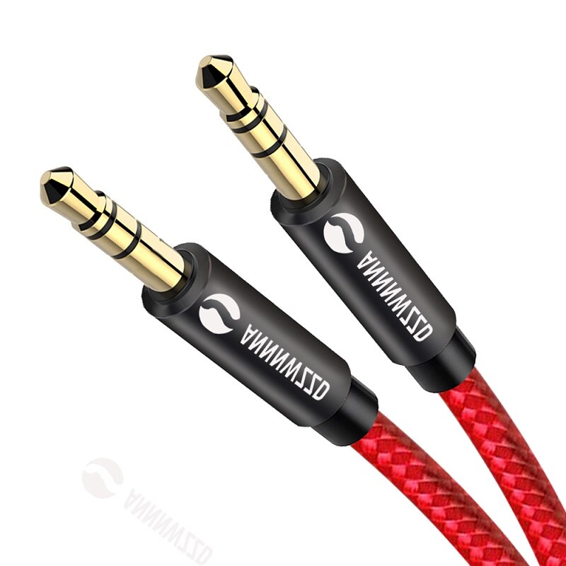 Audio- Kabel 3,5mm Aux Kabel Gold Überzogene 3,5mm Jack Audio- kabel für Auto Kopfhörer MP3/4 Telefon lautsprecher Hilfs Kabel: schwarz / 2m