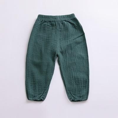Flickor bomullsbyxor barn byxor babykläder pojkar bloomers ren färg barn casual leggings byxor vår höst: Grön / 24m