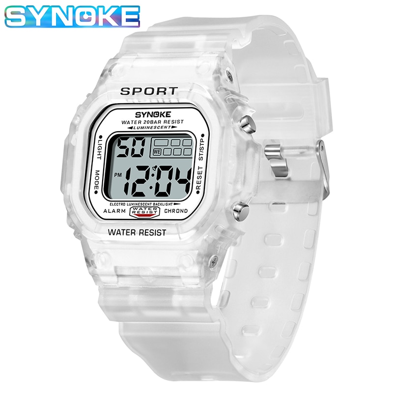 Synoke dames polshorloge koppelhorloge lichtgevend alarm g dames schok elektronisch horloge waterdicht heren digitaal horloge