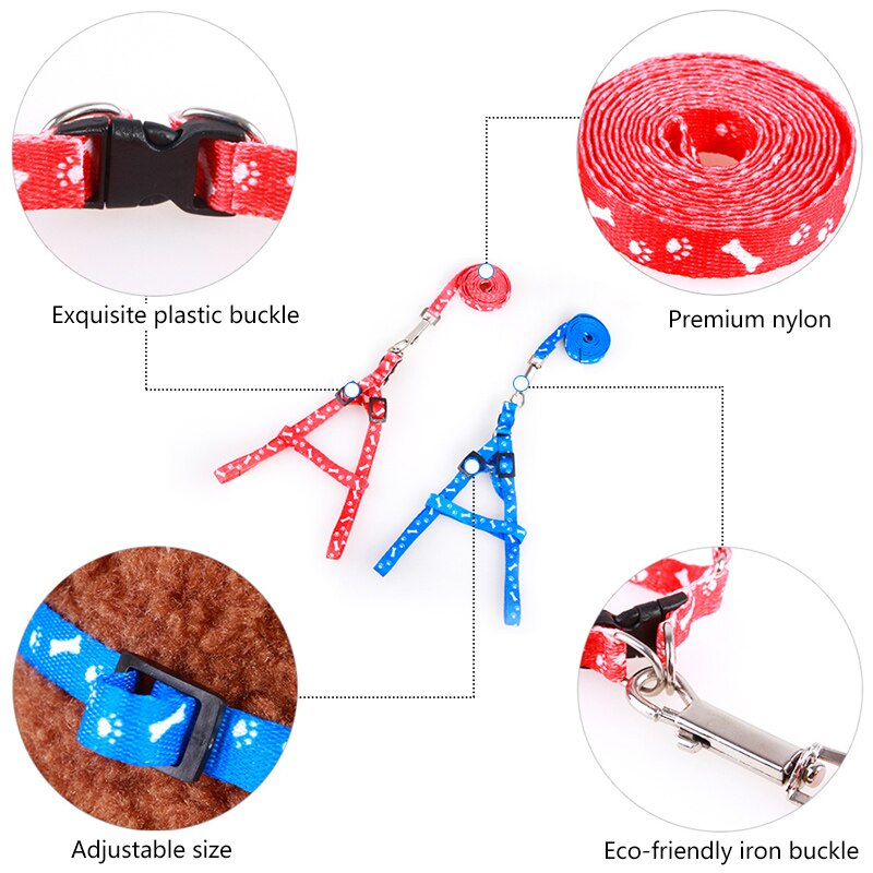 Pet Dog Leash Harness Dog Collar Cat Walking Training Leash Cats Dog Harness Collar Leash Strap Belt 45