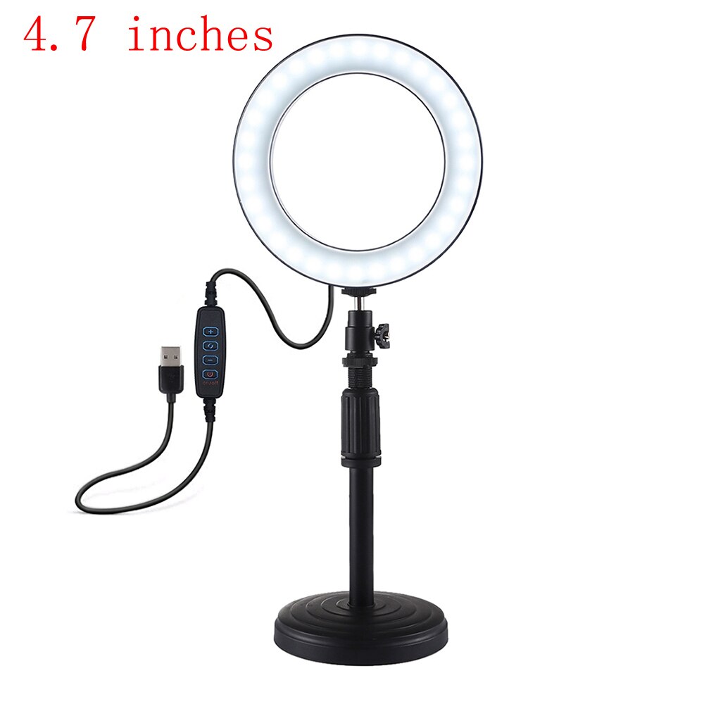 Andoer LED Selfie Ring Light 3200-6500k Studio Photography Photo Fill Ring Light for Makeup Video Live Studio: Red