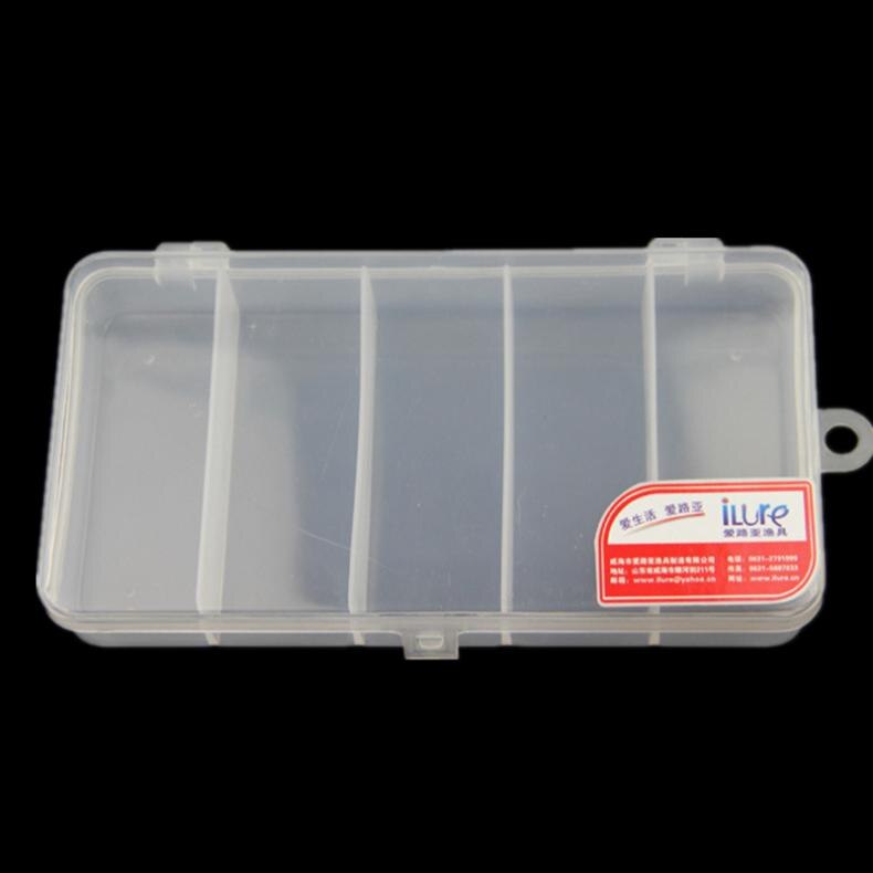 Portable 5 Compartments Sea Fishing Boxes Fishing Tackle Box Fishing Lures Storage Box Fishing Tool for Outdoor Fishing