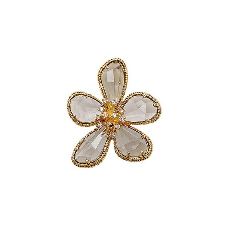 Anelli di fiori eleganti per le donne anello di cristallo floreale alla moda coreano anello di fidanzamento nuziale per gioielli di lusso da sposa regali per ragazze