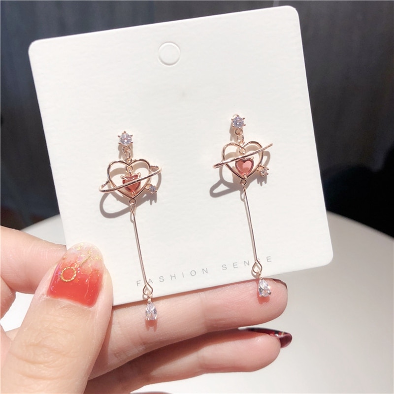 MENGJIQIAO coréen luxe carré Watetdrop cristal gland boucles d'oreilles pour les femmes tempérament déclaration Pendientes bijoux