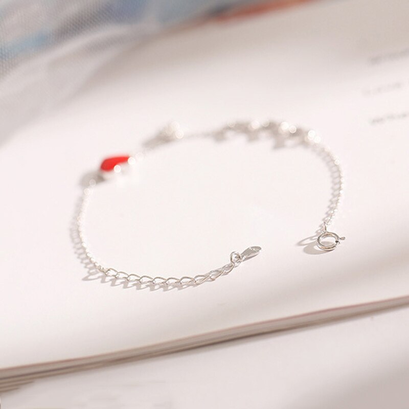 Pulsera de corazón de amor para mujer, de Plata de Ley 925, joyería de circón ajustable, románticos, S-B264