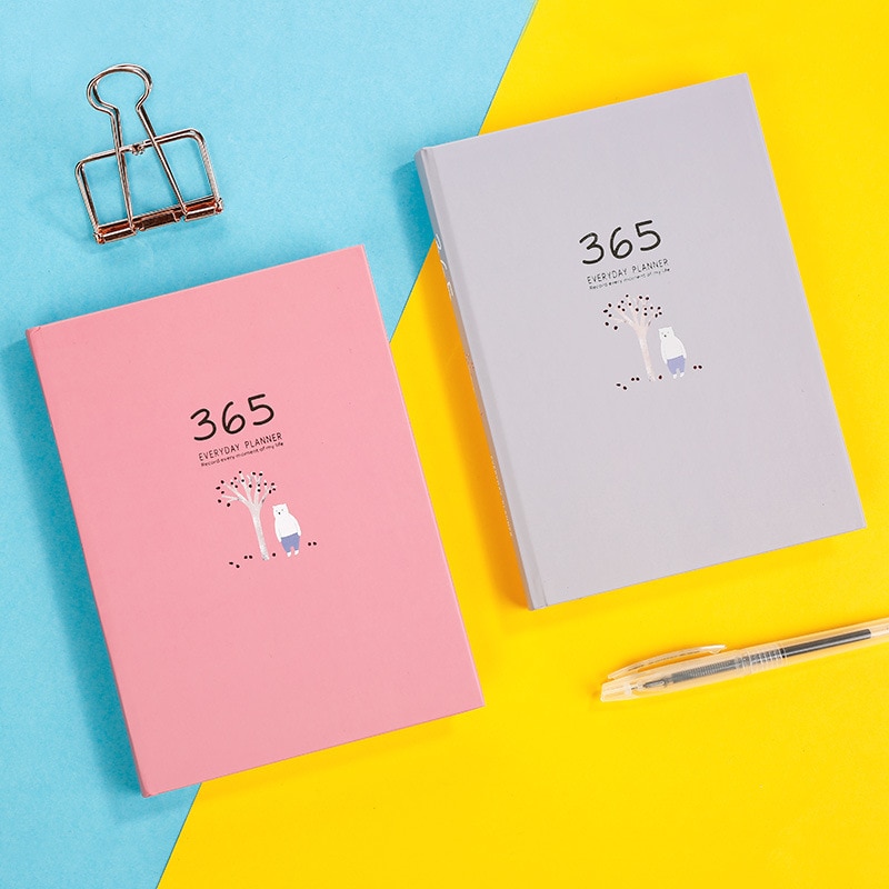 365 Days DIY Notebook Agenda A6 Diary Monthly Weekly Planner Organizer Color Paper Notebooks and Journals Drawing Book