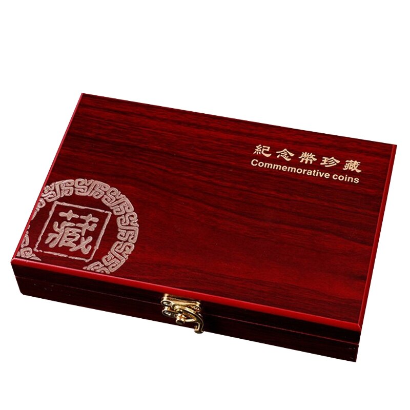 50 Pcs Wood Coin Protection Display Box Storage Case Holder Round Box Collection 87HF