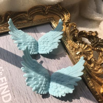 Rétro Baroque mignon petit ange plâtre Lolita chaussures Clips ailes filles sauvage chaussure boucle doux soeur Kawaii chaussure fleur Cosplay: Bleu
