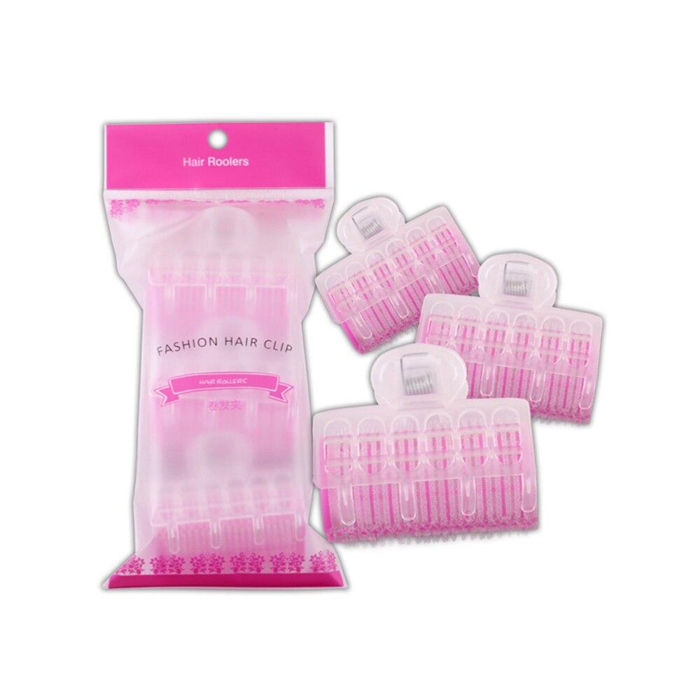 Fácil 3 unids/set de rizador de pelo, flequillo, pinza rizadora de pelo autoadhesiva de plástico, herramienta de estilismo de peluquería sin lazo de calor