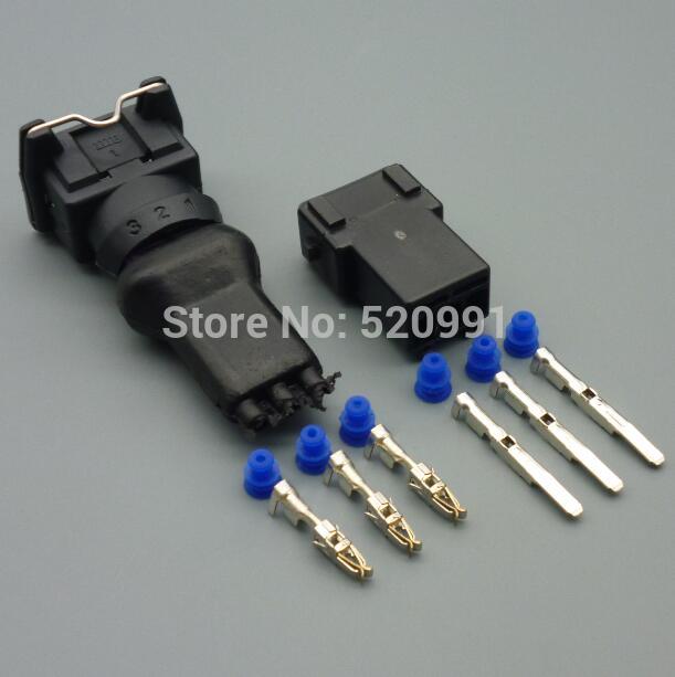 shhworldsea 3.5mm Female And Male 3 Pin Wire Connector For Bosch EV1 Electrical Connectors Automotive Plug