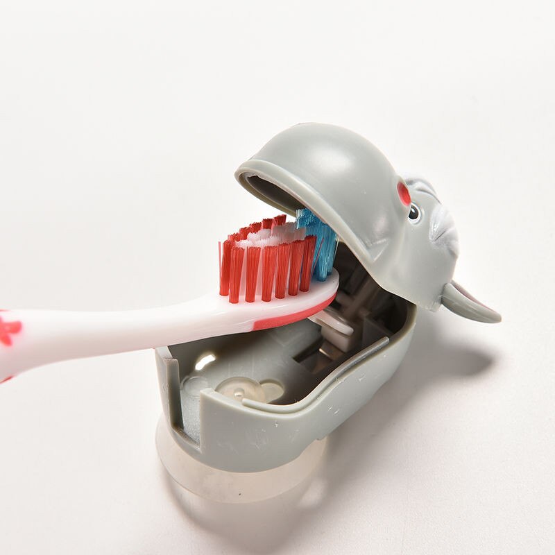 Brosse à dents souple et en forme d'animal | 1 ensemble de brosse à dents souple 1X + 1X porte-brosse à dents pour bébés enfants, professionnelle sûre et confortable