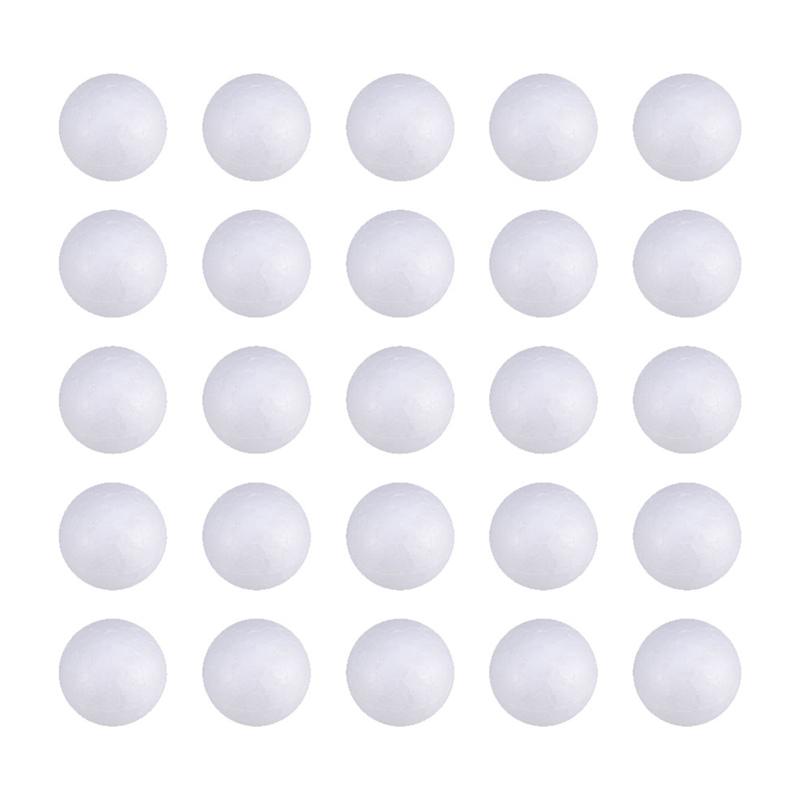100pcs Foam Ball Useful Solid Polystyrene Foam Balls White Foam Balls Decorative Foam Balls