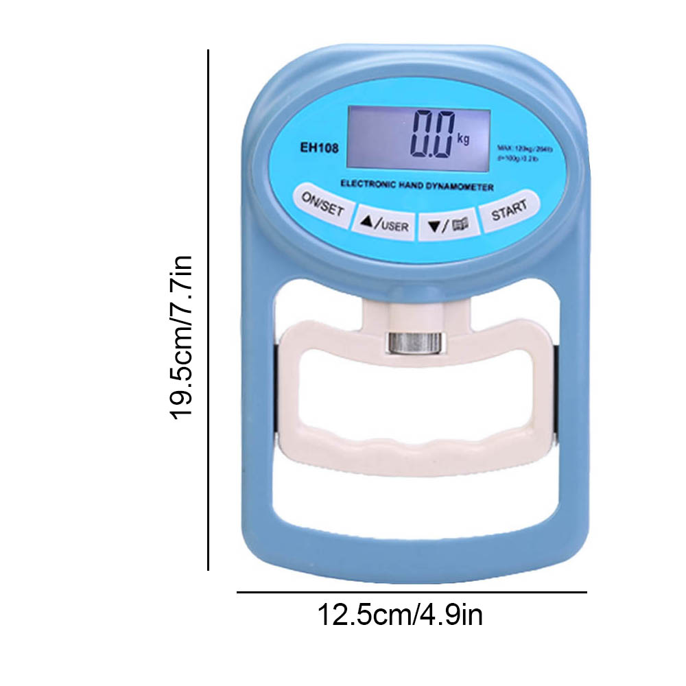 Dinamómetro Digital de mano, medidor de medición de fuerza de agarre, captura automática, potencia de agarre electrónico, 264 libras/120 kg