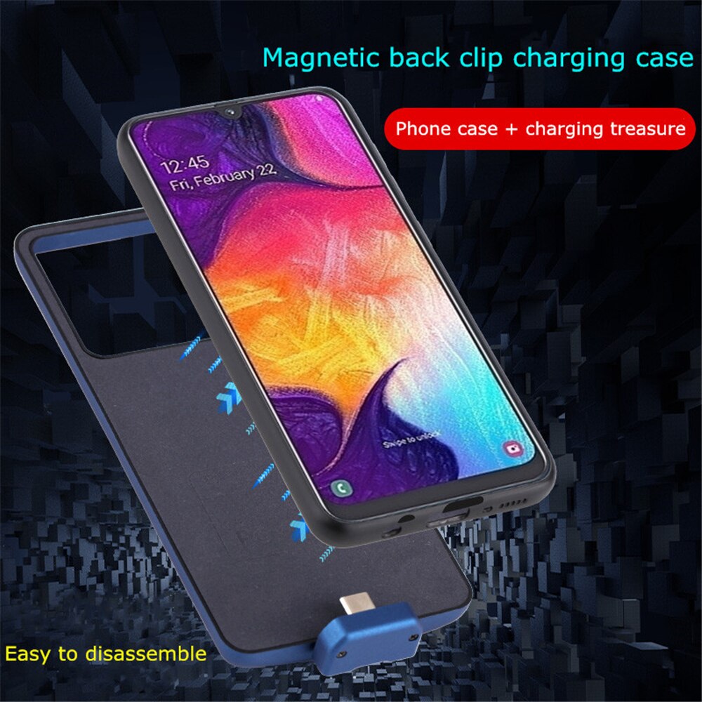 7000Mah Externe Batterij Power Bank Cover Voor Samsung A50 Opladen Case Magnetische Batterij Cases Voor Samsung Galaxy A50