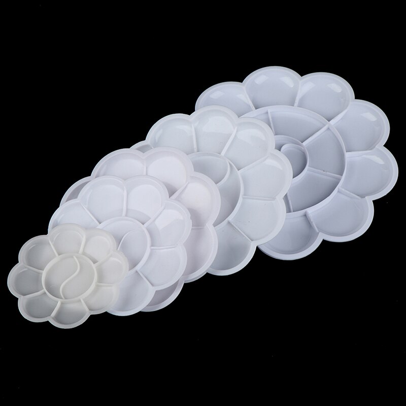 5 Size Palet Art Alternatieven Verf Lade Kunstenaar Aquarel Plastic Palet Supply Wit Aquarel Palet Pigment Lade