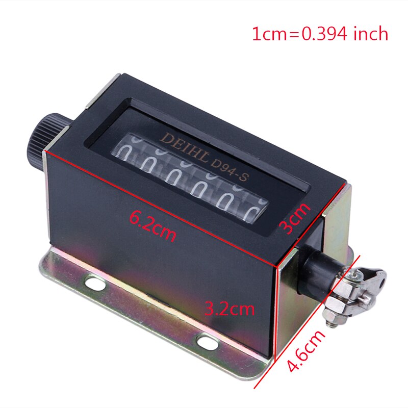 Contador de contador de tracción mecánico reiniciable D94-S 0-999999 de 6 dígitos práctico