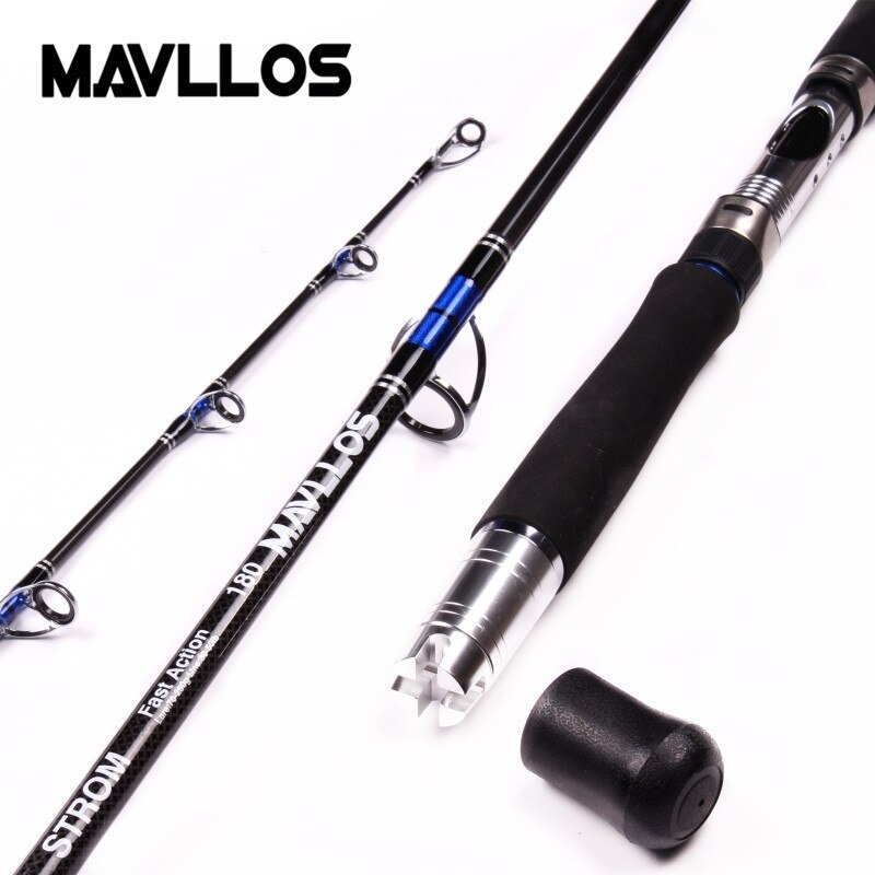 Mavllos Strom 1.8M 2.1M Saltwater Jigging Fishing Rod 3 Section 70-250G 30-50lb Fast Action Super Hard Boat Fishing Spinning Rod