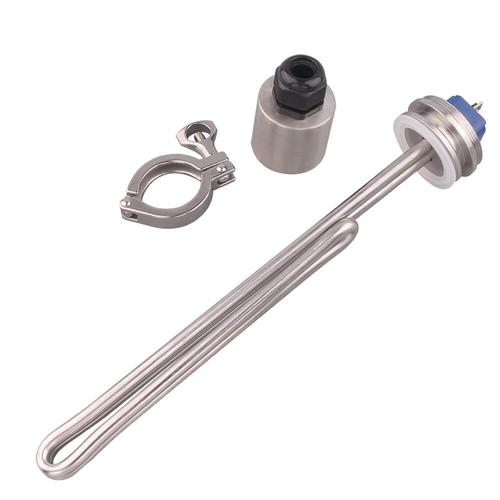 AIICIOO 1.5inch Tri-clamp Immersion Heater Heating Element with SUS cover for Liquid OD50.5mm 240v 2500w/3500w/4500w/5.5kw: 3.5KW L280mm / with clamp