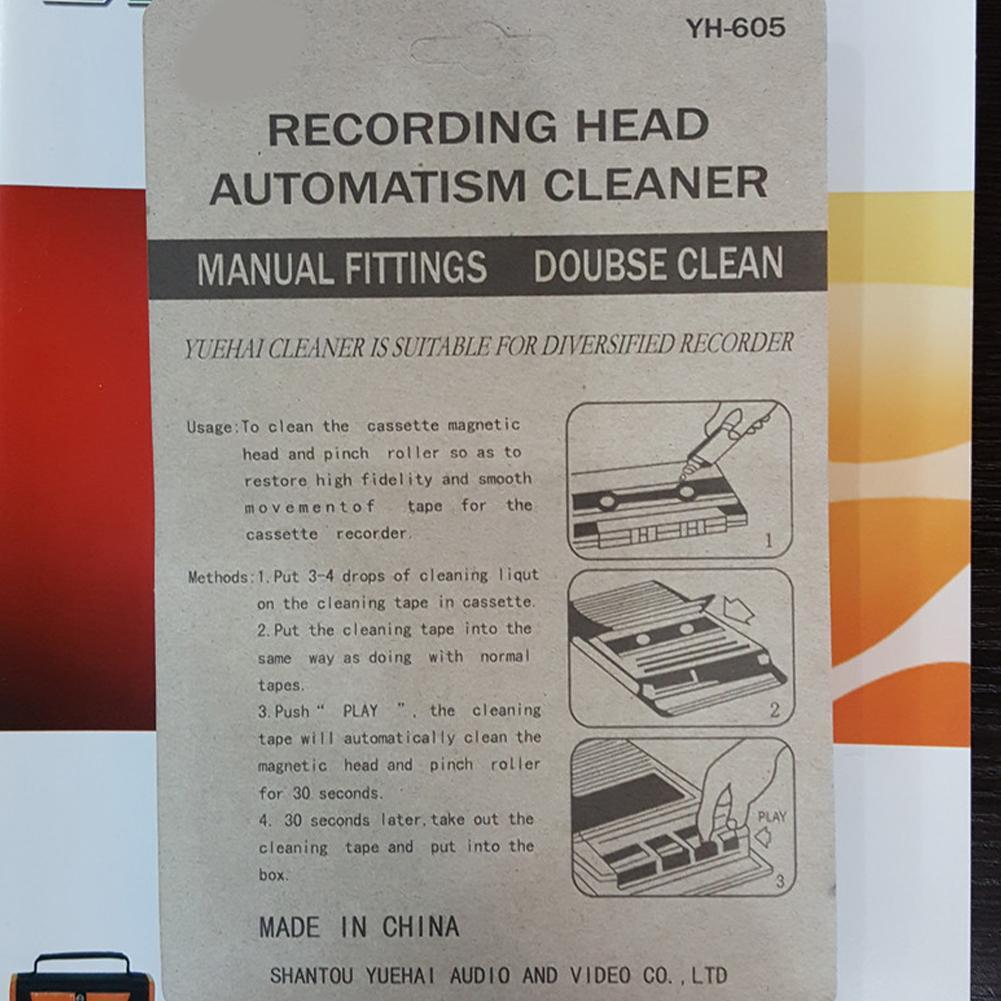 1 set audio cassette tape recorder head cleaner & repeater audio cassette cassette player wet/dry head cleaner home accessories