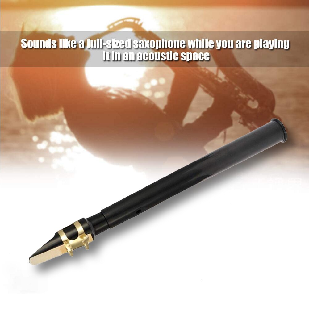Svart saxofonsats pocket sax mini bärbar saxofon liten saxofon med saxvass bärväska tandpasta för nybörjare