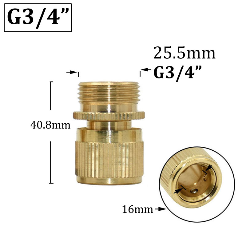 1/2 3/4 5/8 1"Brass Garden Hose Quick Connector Drip Irrigation System Copper Fittings For Outdoor Irrigation Car Wash: PURPLE