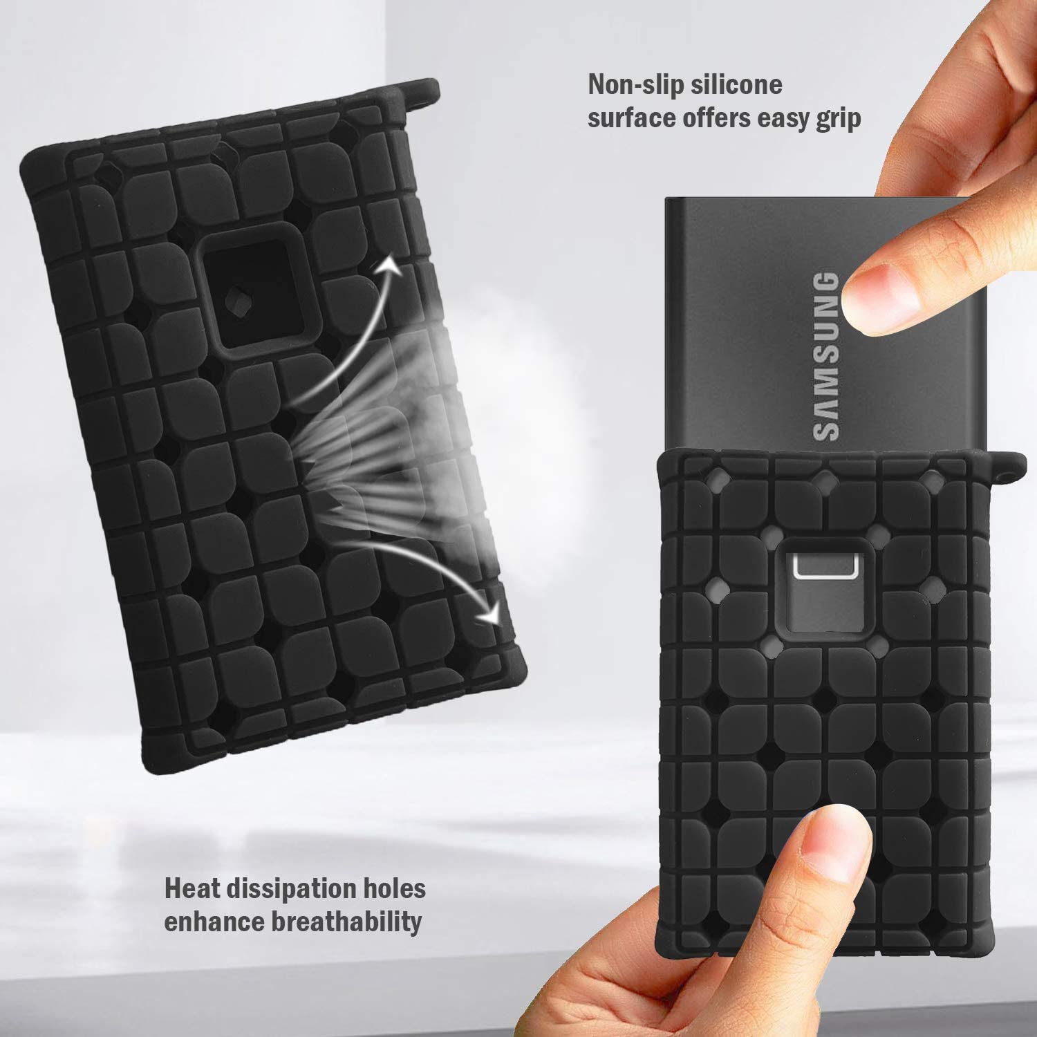 Custodia rigida antiurto per Samsung T7 Touch unità portatili a stato solido USB da 500GB 1TB 2TB con Cover in Silicone