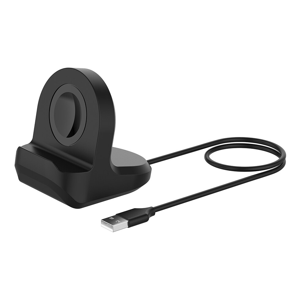 Wireless Charger Charging Dock Fast Charging Base For Samsung Galaxy Watch Active SM-R500 Smart Watch Accessories: Black