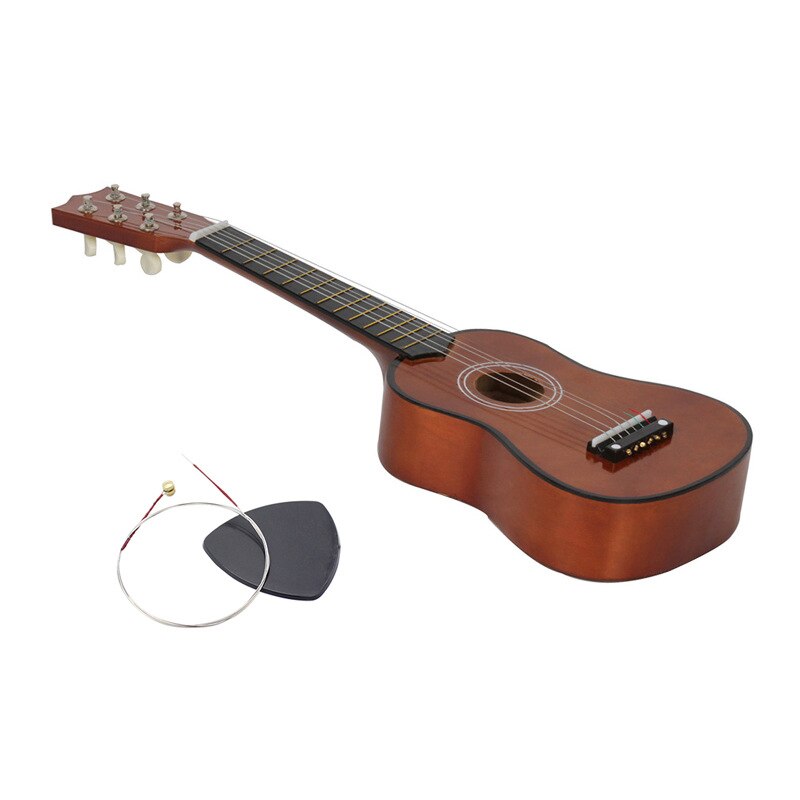 23 Inch Kleine Gitaar Zes-String Houten Gitaar Beginner Massief Houten Kleine Gitaar Kan Spelen Voor Kinderen Beginner Pick + String