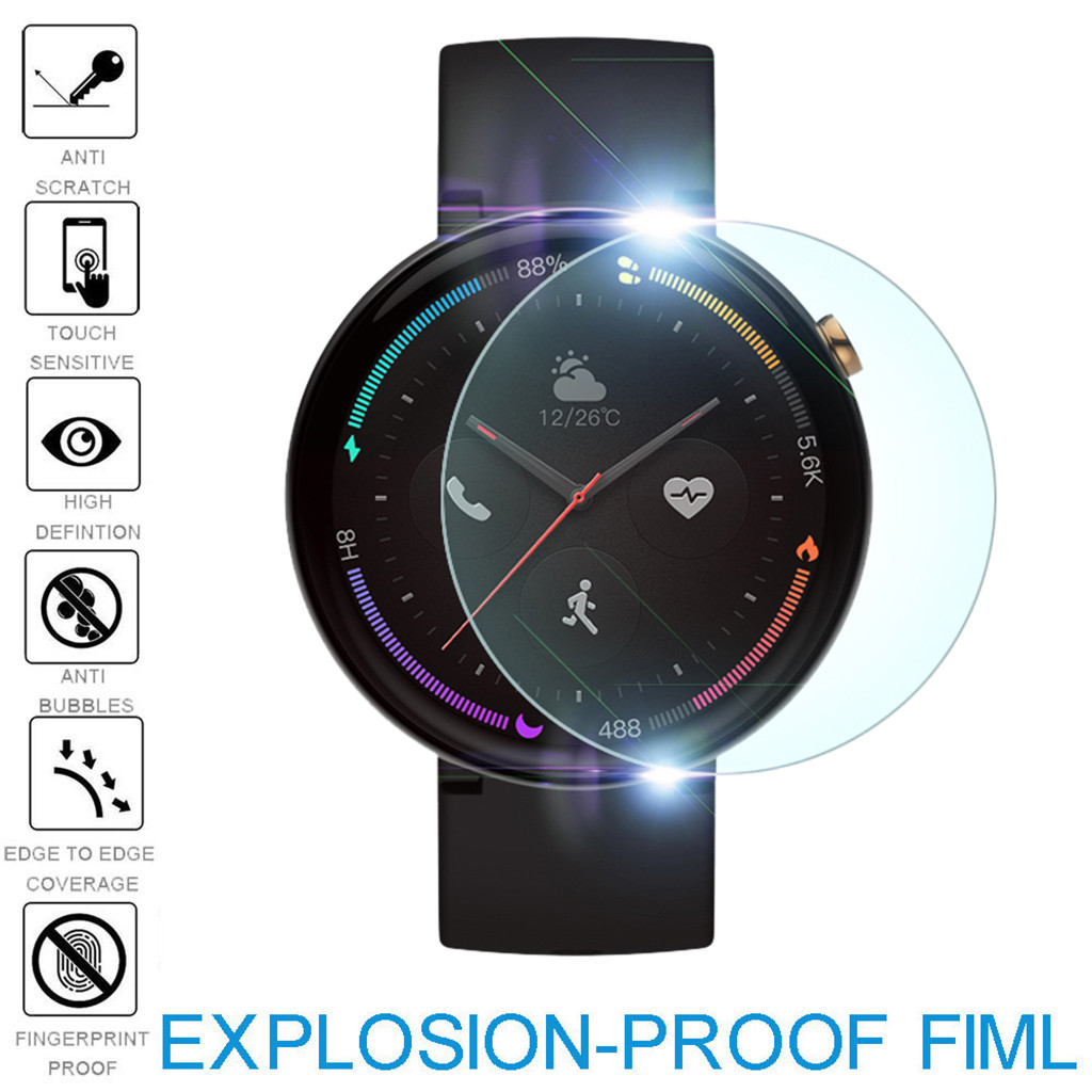 5 uds. Película a prueba de explosiones para Amazfit Smart Watch 2 A1807 Protector de pantalla antiarañazos antideslizante sensible al tacto