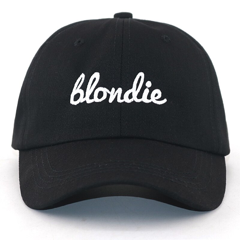 100% Katoen Borduren Blondie Baseball Cap Voor Vrouwen Hip Hop Snapback Hoed Vrouwen Mode Dad Hoeden Zwart Sport Cap Unisex: Default Title