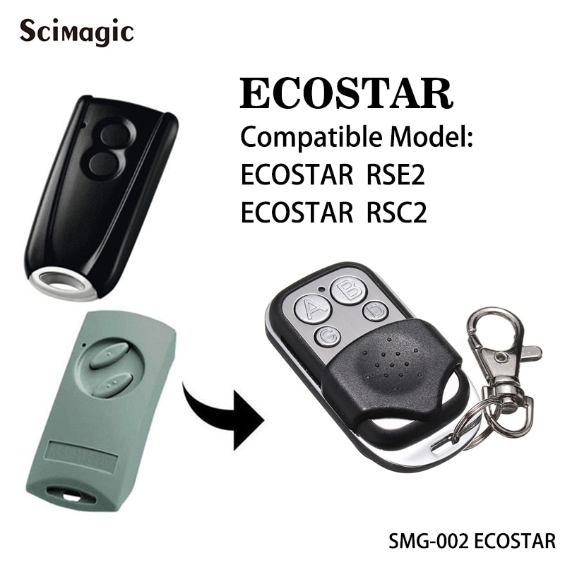 1 stk ecostar 433 mhz rullende kode garage kontrolåbner hormann ecostar rse 2 rsc 2 håndholdt sender garageport fjernbetjening