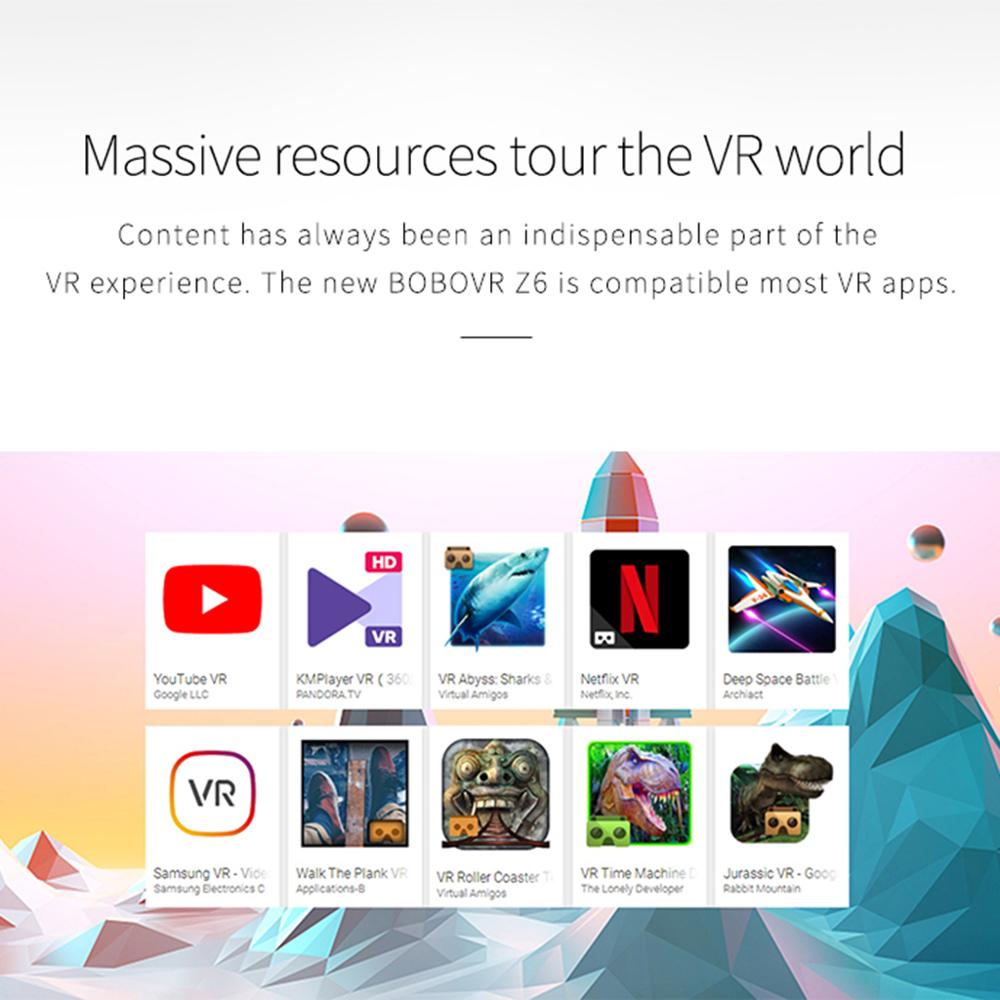 Bobovr Bobo Z6-auriculares, con casco y Bluetooth 3D, gafas VR de realidad Virtual para teléfonos inteligentes y teléfono móvil, gafas Viar y binoculares