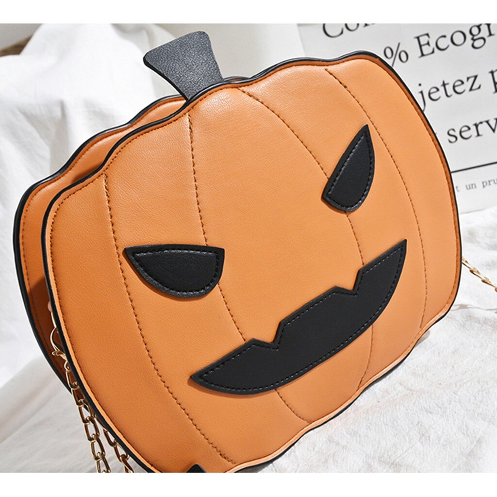 Leuke Halloween Vrouwen Pu Schoudertas Pompoen Tote Crossbody Handtas Messenger Bags Purse Sac EEN Hoofd # T1G