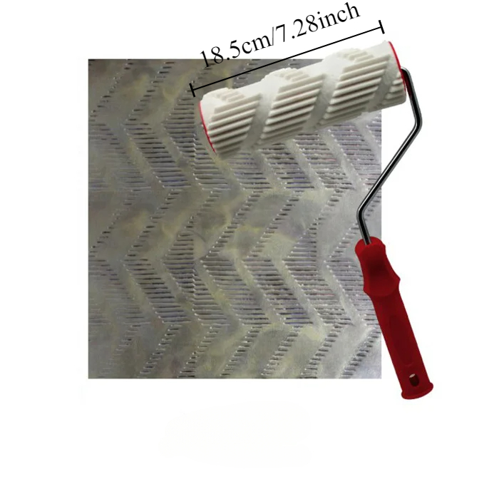 Strumento di verniciatura a rullo di vernice per timbro di protezione in gomma da parete rullo di vernice in rilievo con ruota in ceramica con vernice strutturata in poliuretano: Giallo Blu