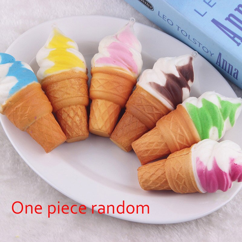 Rainbow Color Ice Cream Cute funny Squishy Toy Slow Rising Squishies Squeeze Toy For Fun Novelty cool cheap stuff Antistress Toy: random