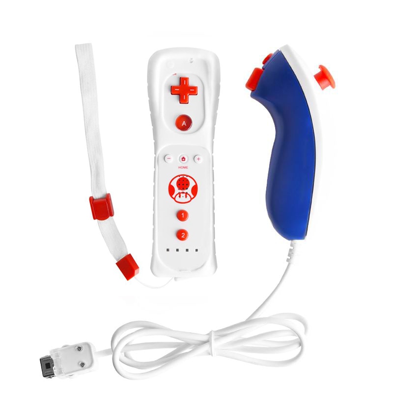 2 In 1 Motion Plus Draadloze Afstandsbediening Nunchuk Voor Nintendo Wii Nunchuck Ingebouwde Motion Plus Gamepad Met motion Sensor